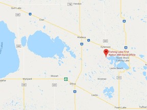 The Fishing Lake First Nation band office on Google Maps. RCMP report that two dogs were killed and a nine-year-old was taken to hospital with serious injuries after the animals attacked the girl on June 15, 2018. Fishing Lake First Nation is located approximatley 226 kilometres east of Saskatoon.