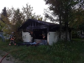 City firefighters were called to a garage fire in Saskatoon’s Massey Place neighbourhood set on Wednesday night. A fire investigator determined the blaze was likely set intentionally.