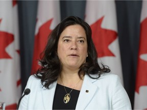 Justice Minister Jody Wilson-Raybould speaks at a news conference in Ottawa on Thursday, April 14, 2016. The federal government has introduced a long-awaited and controversial new law spelling out the conditions in which seriously ill or dying Canadians may seek medical help to end their lives.The legislation says there should be a choice of medically assisted death "for adults who are suffering intolerably and for whom death is reasonably foreseeable."