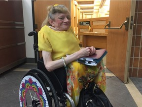 Saskatoon resident Debbie WIndsor appeared before city council's finance committee at city hall on Tuesday, June 5, 2018, to point out that too many barriers exist for disabled people in the city and that extends to the city failing to meet its hiring goals for the physically disabled. (PHIL TANK/The StarPhoenix)
