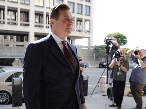 Paul Manafort, former campaign manager for Donald Trump, arrives at federal court in Washington, D.C., U.S., on Friday, June 15, 2018.