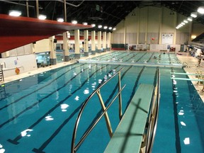 The inside of Saskatoon's  Harry Bailey Aquatic Centre.