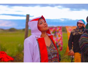 A festival-goer enjoys the 2017 Solstice on the Saskatchewan festival.