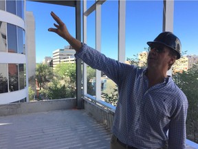 Duchuck Holdings Ltd. president Brent Suer on the fourth floor of the downtown police station, which he is refurbishing and plans to reopen as River Quarry on 4th.