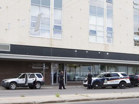 SASKATOON,SK--JULY 24 0725-NEWS-POLICE- Saskatoon Police respond to an incident on Second avenue in Saskatoon, SK on Tuesday, July 24, 2018.