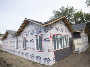 The site of Sanctum 1.5, an affordable co-housing project for pre and post-natal women living with or at risk of HIV in Saskatoon, SK on Monday, July 30, 2018. Representatives from the federal and provincial governments announced $6.7 million in funding for seven affordable housing projects in Saskatchewan, including Sanctum 1.5, on site Monday.