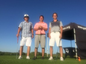 Jeremie, Jerrid and Justin Pasitney drove from St. Paul, Alta., to play in the 2018 Saskatchewan Amateur men's golf championship.