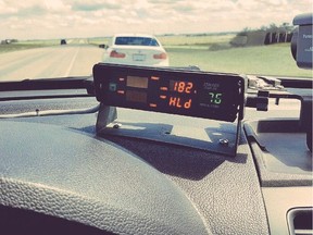 A driver leaving Saskatoon on July 14, 2018 was fined $1,044 after being clocked by Saskatoon police travelling at more than 180 kilometres per hour. According to the Saskatoon police traffic unit on its verified Twitter account, a driver "trying to get to Craven in a hurry" was caught on radar driving 182 km/h on Highway 11. The Country Thunder music jamboree was held in Craven from Thursday through Sunday. (Twitter / @SPSTraffic