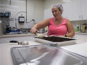 Lindsay Brenner prepares the Scottish dish rumbledethumps for Folkfest at the Saskatoon Wildlife Federation in Saskatoon, SK on Tuesday, August 14, 2018.