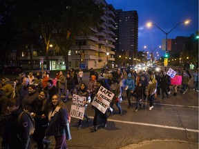 People march during Take Back the Night