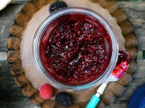 Blackberry and raspberry jam
