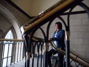 NDP MP Georgina Jolibois, Desnethe-Missinippi-Churchill River, is pictured on Parliament Hill in Ottawa on Feb. 25, 2016.