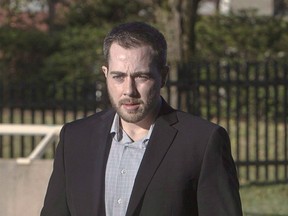 Christopher Calvin Garnier, charged with second-degree murder in the death of Truro police officer Const. Catherine Campbell, arrives at Nova Supreme Court in Halifax on Tuesday, Nov. 21, 2017.