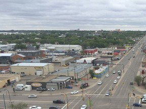 Saskatoon city council rejected a proposed lane closure on the block located southwest of the intersection of Idylwyld Drive and 22nd Street, seen here in June 2018, at council's public hearing meeting on Monday, Aug. 27, 2018.