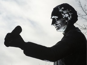 The John A. Macdonald statue at Victoria Park has proven divisive, given questions about MacDonald's views on race and policies enacted by his government.