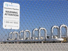 In this Nov. 3, 2015 file photo, the Keystone Steele City pumping station, into which the planned Keystone XL pipeline is to connect to, is seen in Steele City, Neb. A federal judge on Wednesday, Aug. 15, 2018, ordered the U.S. State Department to conduct a more thorough review of the Keystone XL pipeline's proposed pathway after Nebraska state regulators changed the route, raising the possibility of further delays to a project first proposed in 2008.