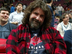 EAST RUTHERFORD, NJ - FEBRUARY 27:  Professional wrestler Mick Foley poses for a photo during the game between the Washington Wizards and the New Jersey Nets on February 27, 2007 at Continental Airlines Arena in East Rutherford, New Jersey.  NOTE TO USER: User expressly acknowledges and agrees that, by downloading and or using this Photograph, user is consenting to the terms and conditions of the Getty Images License Agreement. Mandatory Copyright Notice: Copyright 2007 NBAE