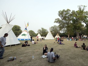 A gathering was held to remember Colten Boushie at the camp Thursday in Regina. TROY FLEECE / Regina Leader-Post