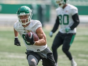 Veteran receiver Rob Bagg, who had been released in June, returned to the practice field with the Saskatchewan Roughriders on Wednesday.