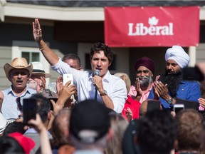 Prime Minister Justin Trudeau speaks at a Liberal Party barbecue in Delta, B.C., on Sunday August 5, 2018.