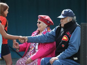 Walter Linklater, right, and his wife Maria at a truth and reconciliation event in Saskatoon three years ago.