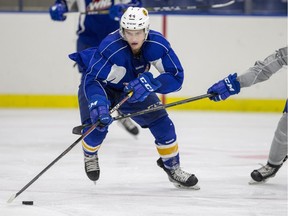 Chase Wouters during the Saskatoon Blades training camp at SaskTel Centre in Saskatoon, SK on Monday, August 27, 2018.