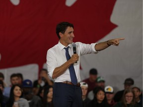 Prime Minister Justin Trudeau speaks at a town hall meeting at Saskatchewan Polytechnic in Saskatoon on Sept. 13, 2018, at the end of the Liberal caucus retreat.