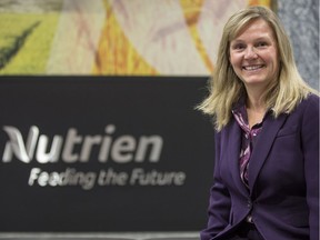 Susan Jones, the new head of Nutrien's potash operations in Saskatchewan, sits for a photograph at head office in Saskatoon, SK on Monday, September 17, 2018.