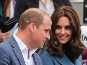 The Duke and Duchess of Cambridge and Prince Harry visit West Ham United's London Stadium to attend the graduation ceremony for more than 150 Coach Core apprentices.
