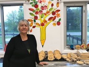 Lily McKay Carriere poses for a photo in Charlebois Community School in Cumberland House where she is principal. Provided pic.