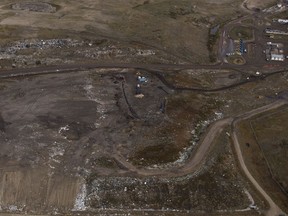 This Oct. 2, 2018 aerial photo shows the Saskatoon landfill. The City of Saskatoon is trying to delay the need to replace the landfill with changes to residential trash collection.
