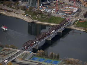 The Traffic Bridge during its reopening ceremony in Saskatoon on Tuesday, October 2, 2018.