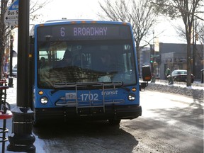 The latest update for the city's bus rapid transit system suggests exclusive bus-only lanes will be considered for stretches of Broadway Avenue, Third Avenue downtown and College Drive in Saskatoon on November 7, 2017.