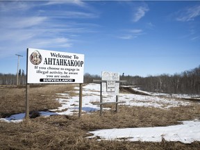 One of the entrances to Ahtahkakoop First Nation