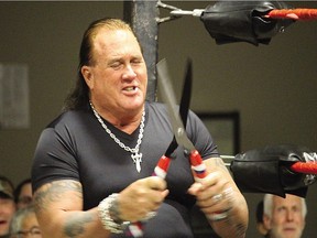Brutus "The Barber" Beefcake, headlines the Canadian Wrestling Elite "Struttin' and Cuttin'" tour, which opened in Portage La Prairie, Man. on Oct. 21.