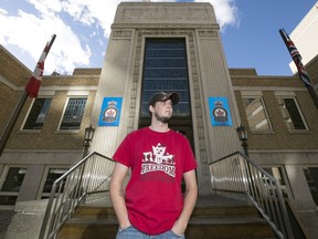 Veteran Derek Niedermayer stands outside the Royal Canadian Legion, Regina Branch 001, on Oct. 19, 2018.