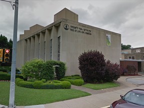 Tree of Life Synagogue in the Squirrel Hill neighbourhood of Pittsburgh.