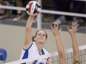 The Canadian women’s volleyball team remained alive at the world championship with a 3-1 (16-25, 25-13, 25-18, 25-20) win over Cuba on Wednesday. Kyla Richey, Canada Captain, can be seen here playing for the UBC Thunderbirds in 2009.