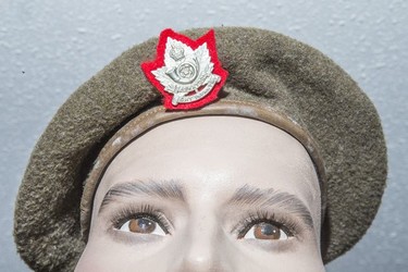 SASKATOON,SK--OCTOBER 24-1025-Remembrance Day nuggets-  Second World War hat is on display at the Saskatoon Museum of Military Artifacts in Saskatoon,Sk on Wednesday, October 24, 2018.