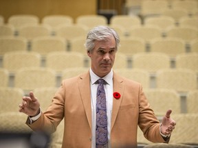 Jazz aficionado and 20-year University of Saskatchewan music professor Dean McNeill leads Jazz Band rehearsal at the Education Building on the U of S campus in Saskatoon, SK on Monday, November 5, 2018.