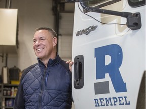 Bruce Rempel, co-owner of Rempel Brothers Construction, in his shop in Saskatoon, SK on Tuesday, November 20, 2018. Rempel was awarded the annual We're Proud of You Award given out at the B'nai B'rith Silver Plate Dinner in November 2018.