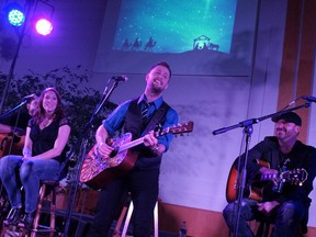 (left to right) Kelsey Fitch, Codie Prevost, and Aaron Rigden perform at the 2017 Sask Country Christmas at Mayfair Church in Saskatoon. This year the event has moved to the bigger venue at TCU Place.