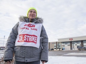 Tanya Nicklin, who works in the produce department of Saskatoon Co-op's Stonebridge grocery store, has spent the last three weeks on strike.