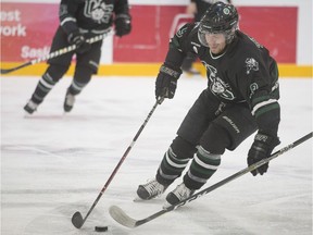 Jordan Tkatch and the University of Saskatchewan Huskies, on a 12-game winning streak, will play host to the Alberta Golden Bears in a Canada West first-place showdown Friday and Saturday at Merlis Belsher Place.