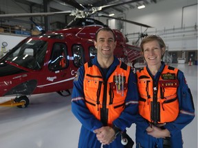 Flight nurse Jenny Thorpe and flight paramedic Matt Hogan recently won an annual international critical care contest at the Air Medical Transport Conference in Phoenix in October. The went through some practice drills on Nov. 6, 2018.