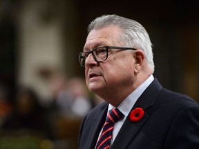 Public Safety and Emergency Preparedness Minister Ralph Goodale stands during question period in the House of Commons on Parliament Hill in Ottawa on Tuesday, Nov. 6, 2018.THE CANADIAN PRESS/Sean Kilpatrick ORG XMIT: SKP111