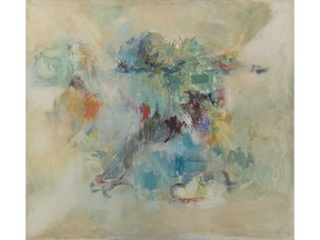 Dorothy Knowles, Memories of Home, 1962, oil on board is on display at Remai Modern.