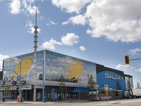 Saskatoon city council offered a tax break and placed a restriction on where theatre complexes could locate that resulted in the Cineplex Galaxy theatres, seen here in August of 2013.