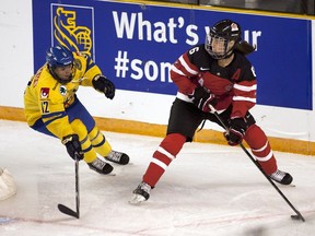 Sweden plays Canada in a 2014 Four Nations Cup game. Long-time official Ray Baumann will call a Team Sweden exhibition game — his last — on Sunday in Cudworth, as they prepare for this year's Four Nations Cup in Saskatoon.