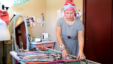 Leonie Vatter, a fashion designer and owner of Maple & Oak Designs in Calgary.